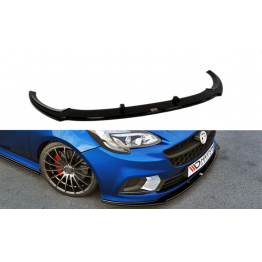 Накладка сплиттер на передний бампер вариант 2 на Opel Corsa E OPC / VXR